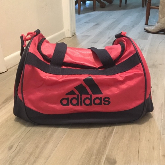 hot pink adidas duffle bag